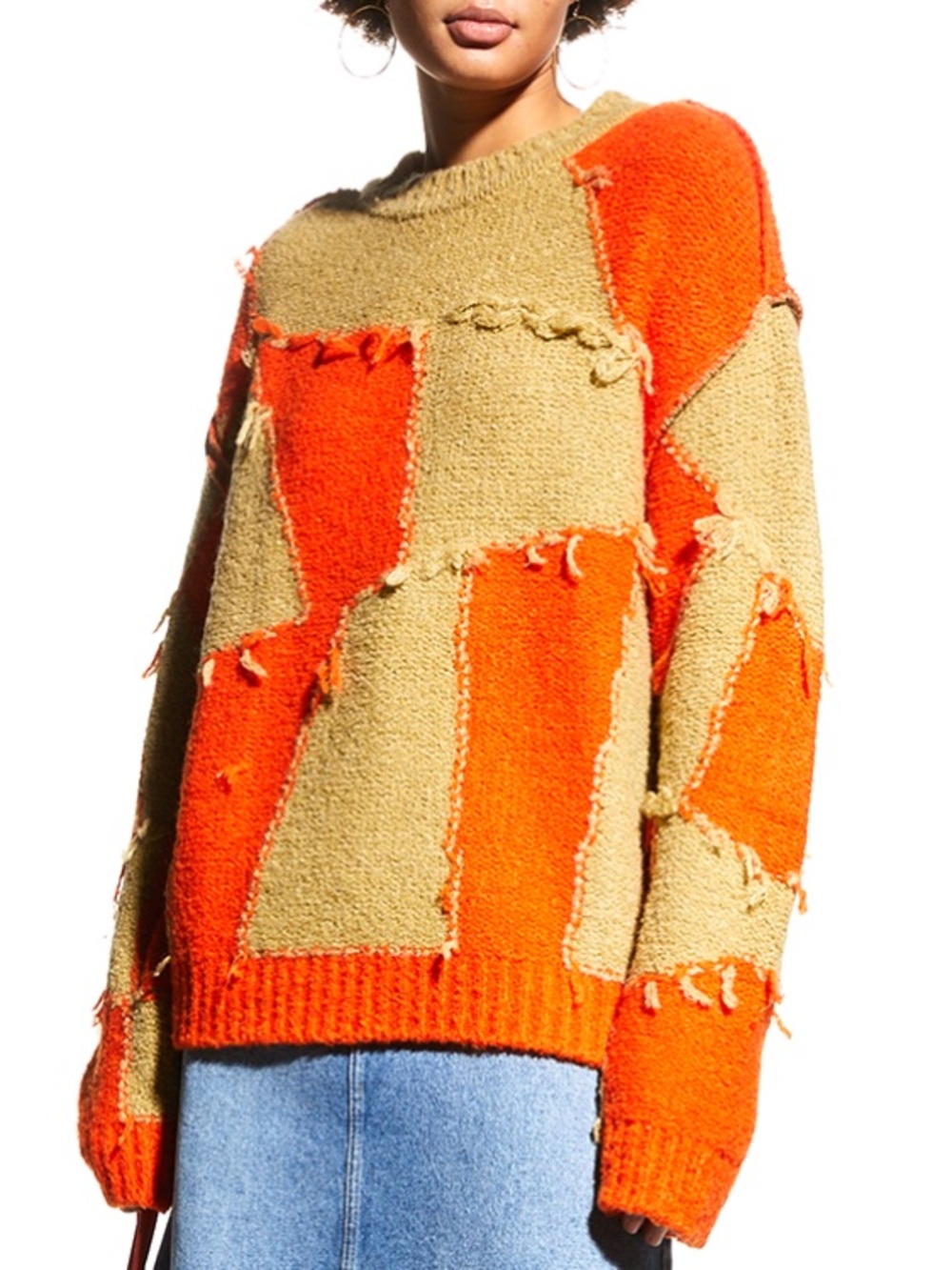 Andersson Bell Checkerboard Intarsia Crew Neck Jumper
